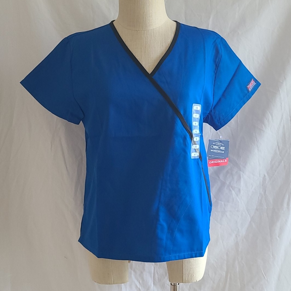 Cherokee Workwear mini mock wrap Top 4800 Royw